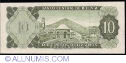 10 Pesos Bolivianos L. 1962 (semnături Milton Paz / Ruíz Balaldión)