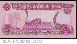 Image #2 of 5 Dinars 1992(color variety)