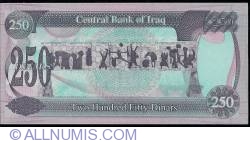 Image #2 of 250 Dinars 1995 - semnătură Isam Rasheed Hawaish
