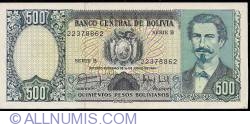 Image #1 of 500 Pesos Bolivianos D. 1.6.1981