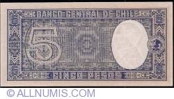 Image #2 of 5 Pesos = 1/2 Condor ND (1958-1959)