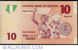 Image #2 of 10 Naira 2006 - 7 digit serial