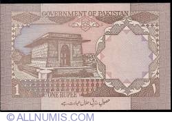 Image #2 of 1 Rupee ND (1983- ) - semnătură Mohammed Younus Khan