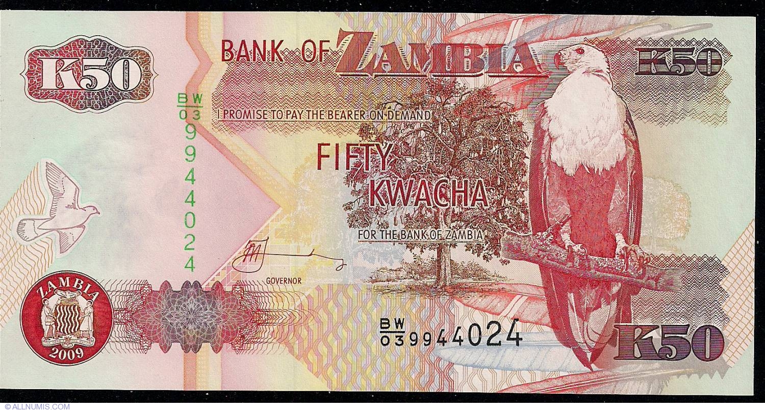 50 Kwacha 2009, 1992-2011 Issue - Zambia - Banknote - 1236