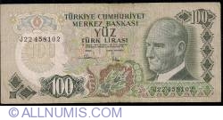 Image #1 of 100 Lira L.1970 (1983) - signatures Osman ŞIKLAR, Ruhi HASESKİ