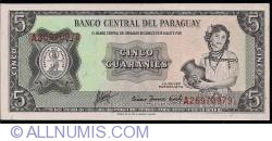 Image #1 of 5 Guaranies L.1952 ND(1963)