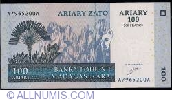 Image #1 of 100 Ariary = 500 Francs 2004
