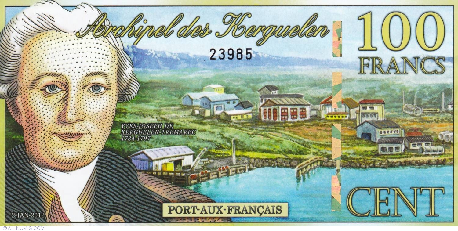 Kerguelen Island POLYMER UNC > New Holographic S/S 100 Francs 2012