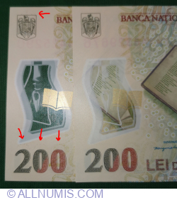 Image #2 of 200 LEI 2006 (2016) - printing errors on the obverse