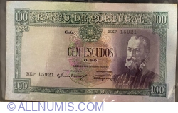 Image #1 of 100 Escudos 1950 (24. X.) - semnături - Carlos de Barros Soares Branco / Fernando Emygdio da Silva
