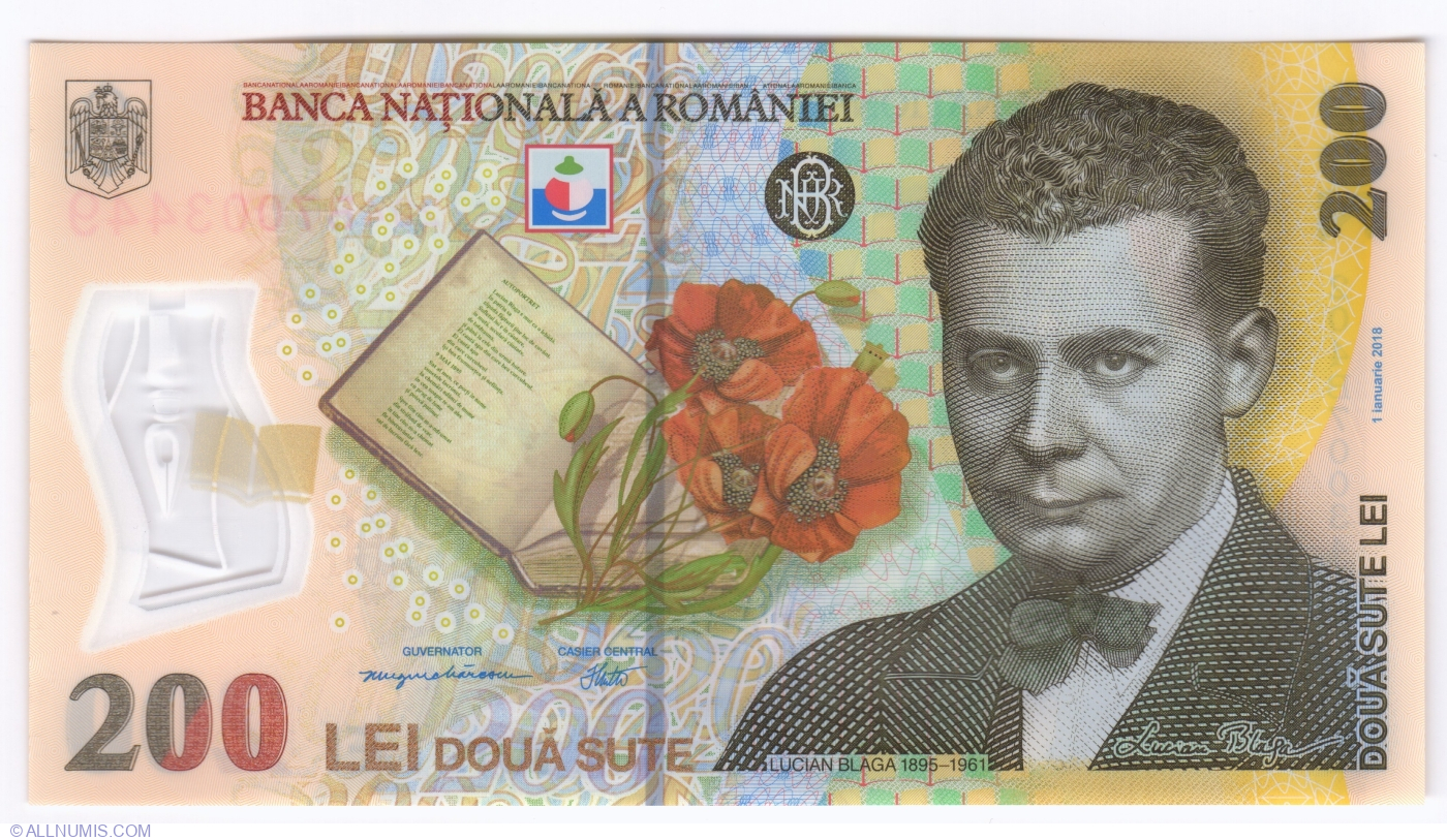 Details about   NEW TYPE 2020 series: #201 crown UNC 200 lei 2018 polymer banknote / Romania 
