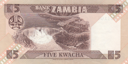 Image #2 of 5 Kwacha ND (1980-1988)