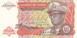 Image #1 of 500,000 Zaïres 1992 (15. III.)