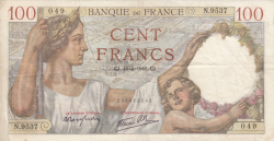 Image #1 of 100 Franci 1940 (18. IV.)