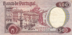 Image #2 of 500 Escudos 1979 (4. X.) - semnături José da Silva Lopes / António José Nunes Loureiro Borges
