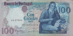 100 Escudos 1980 (2. IX.) - semnături Manuel Jacinto Nunes / Alberto José dos Santos Ramalheira