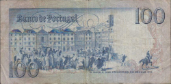 Image #2 of 100 Escudos 1980 (2. IX.) - semnături Manuel Jacinto Nunes / Luís Carlos de Assunção Braz Teixeira