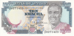 Image #1 of 10 Kwacha ND (1989-1991)
