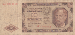 Image #1 of 10 Zlotych 1948 (1. VII.)