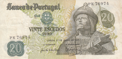 Image #1 of 20 Escudos 1971 (27. VII.) - semnaturi José da Silva Lopes/ Luís Carlos de Assunção Braz Teixeira