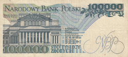 Image #2 of 100,000 Zlotych 1990 (1. II.)