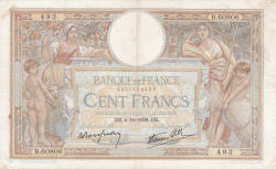 Image #1 of 100 Francs 1938 (6. X.)