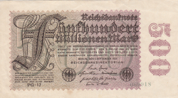 500 Millionen (500 000 000) Mark 1923 (1. IX.)