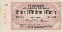 Image #1 of 1 Million (1 000 000) Mark 1923 (7. VIII.)