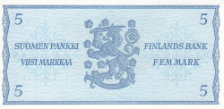 5 Markkaa 1963 - signatures Ollila / Puntila