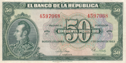Image #1 of 50 Pesos Oro 1953 (1. I.)