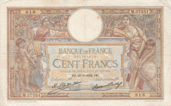 Image #1 of 100 Francs 1932 (29. IX.)