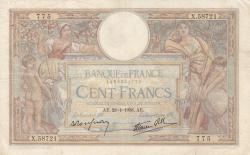 Image #1 of 100 Francs 1938 (28. IV.)