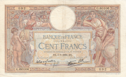 Image #1 of 100 Francs 1938 (7. VII.)