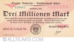 3 Millionen (3 000 000) Mark 1923 (12. VIII.)