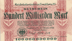 100 Miliarde (100 000 000 000) Mărci 1923 (22. X.) - 1
