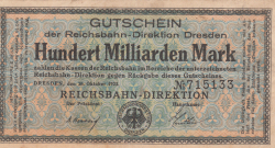 100 Milliarden (100 000 000 000) Mark 1923 (26. X.)