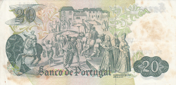 Image #2 of 20 Escudos 1971 (27. VII.) - semnături Vítor Manuel Ribeiro Constâncio/ Walter Waldemar Pego Marques