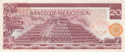 Image #2 of 20 Pesos 1973 (18. VII.) - Serie AP