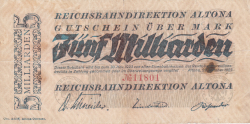 5 Milliarden (5 000 000 000) Mark 1923 (23. X.)