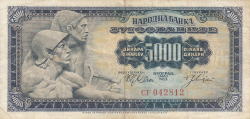 5000 Dinara 1963 (1. V.)