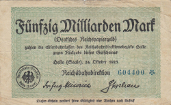 50 Milliarden (50 000 000 000) Mark 1923 (24. X.)