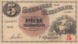 Image #1 of 5 Kronor 1948 - 3