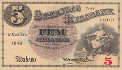 5 Kronor 1949 - 3
