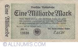 1 Milliarde (1 000 000 000) Mark 1923 (18. X.)
