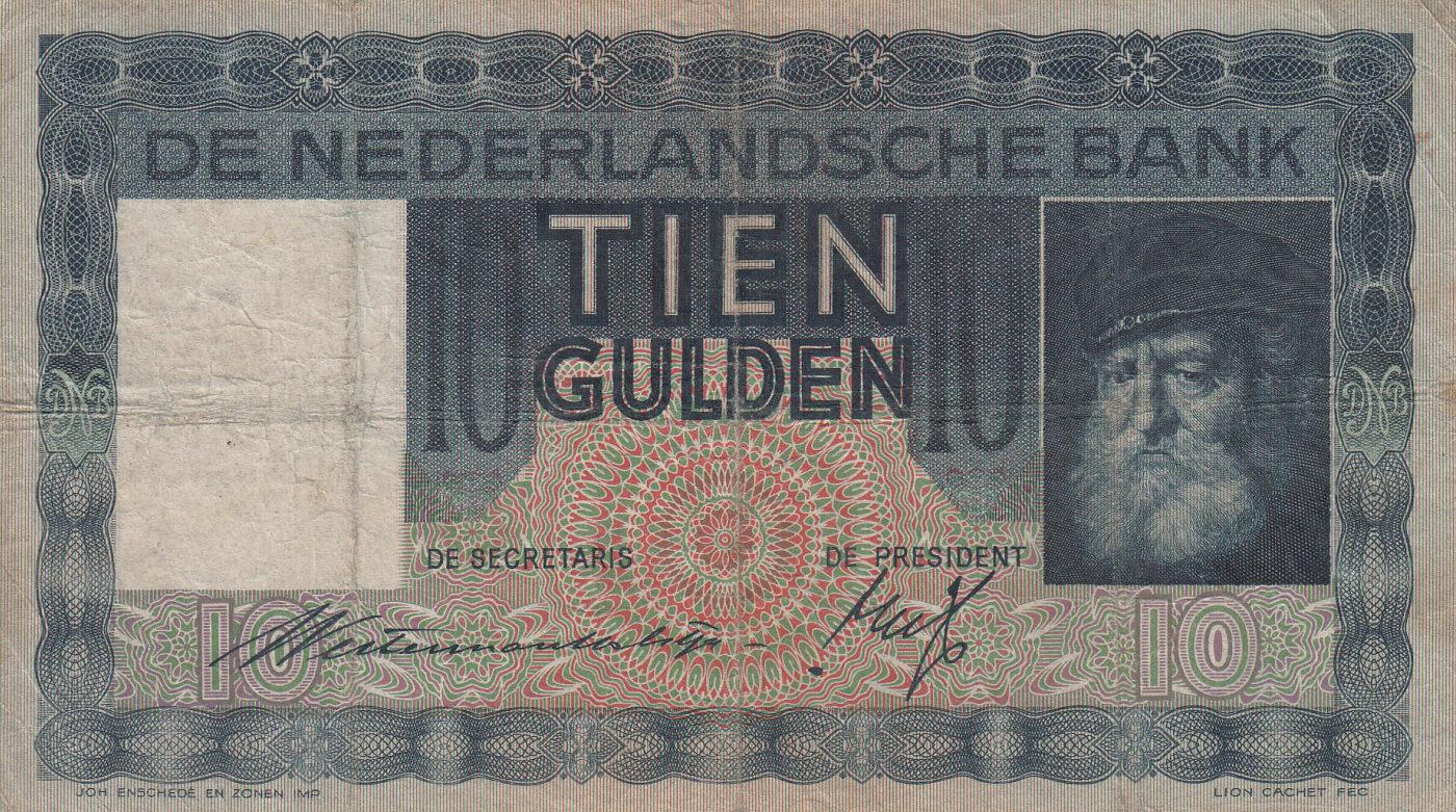10 Gulden 1933 (9. VI.), 1933-1939 Issue - 10 Gulden - Netherlands