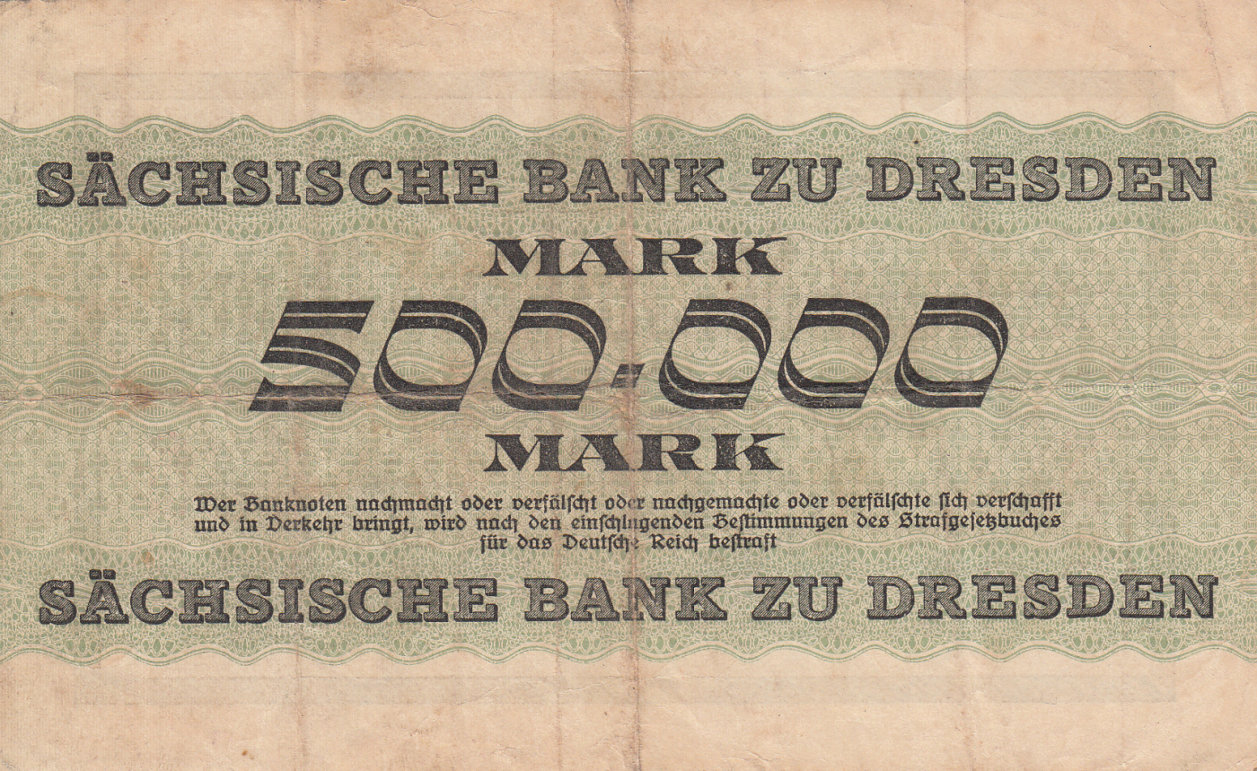 GERMANY 500,000 500000 MARK 1923 P 88 UNC