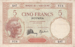 5 Francs ND (cca. 1926) - semnături Thion de la Chaume / Baudouin