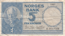 5 Kroner 1957 - E