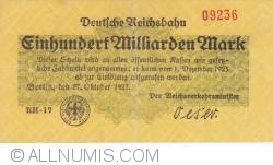 100 Milliarden (100 000 000 000) Mark 1923 (27. X.)