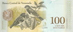 100,000 Bolivares 2017 (13. XII.)